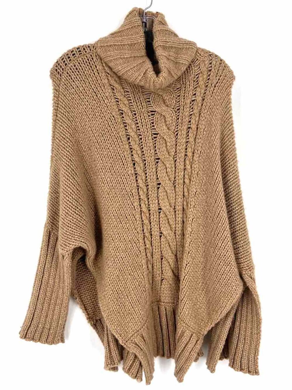 Smythe Size M Tan Cable Knit Designer Sweater